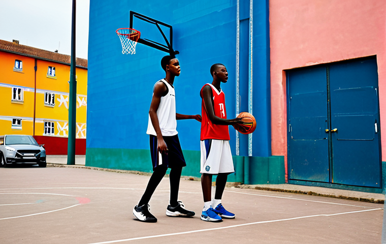 세네갈에서 스포츠 경기 관람 - Vibrant Football Match** "A lively football game in Dakar, Senegal. The players are fully clothed i... 세네갈에서 스포츠 경기 관람 - Vibrant Football Match** "A lively football game in Dakar, Senegal. The players are fully clothed i...