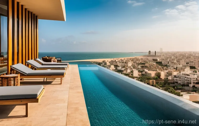 세네갈에서 가장 비싼 호텔 - **Ngor Island Serenity: Private Oceanfront Villa with Local Art** "An aerial shot capturing a lu...