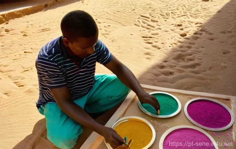 세네갈에서 음악과 문학 - **Vibrant Senegalese Mbalax Celebration** "A lively outdoor scene depicting a group of Senegales...